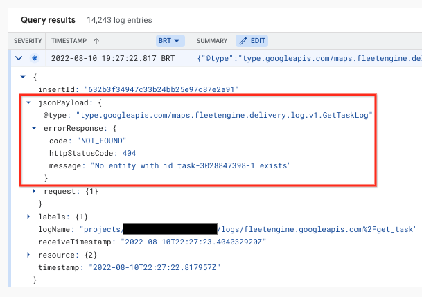使用 Cloud Logging 查询错误