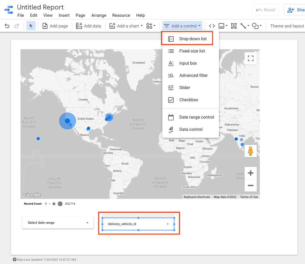 Contoh output Looker Studio