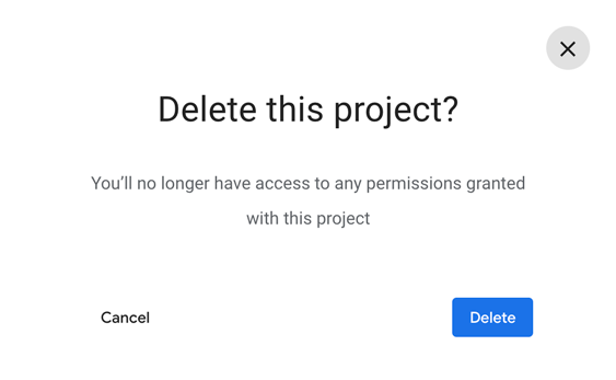 删除 Device Access 项目