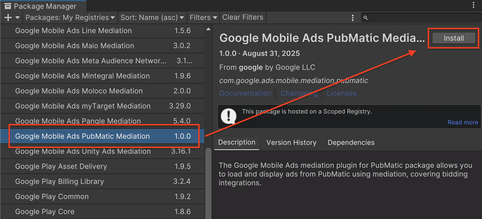OpenUPM&#39;den yükleme