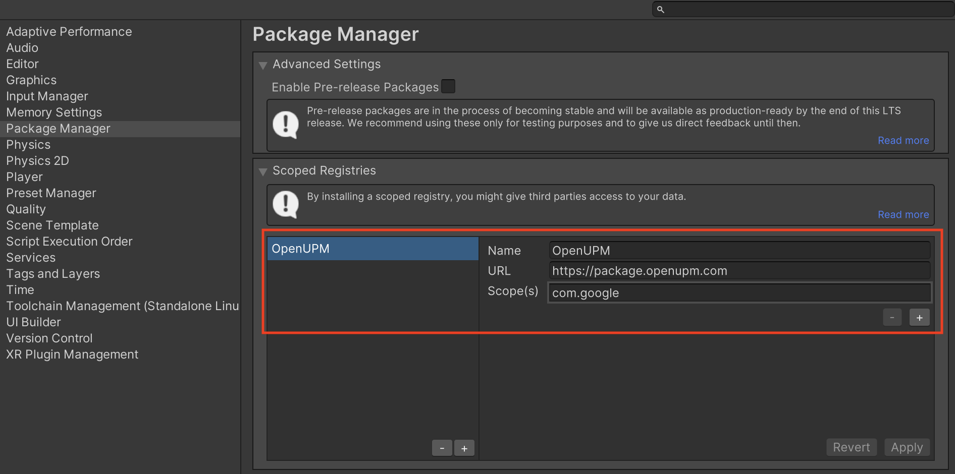 تفاصيل‫ OpenUPM