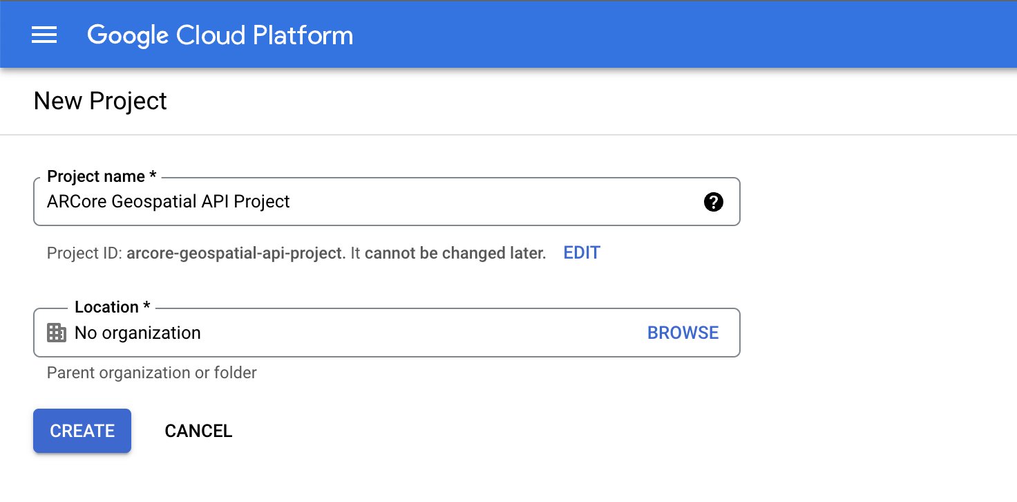 Google Cloud projesi oluşturma