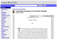 Capture d'écran du bouton de marque sur une page de livre