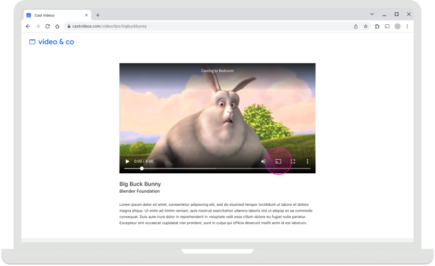 Appuyez sur l&#39;icône Cast.