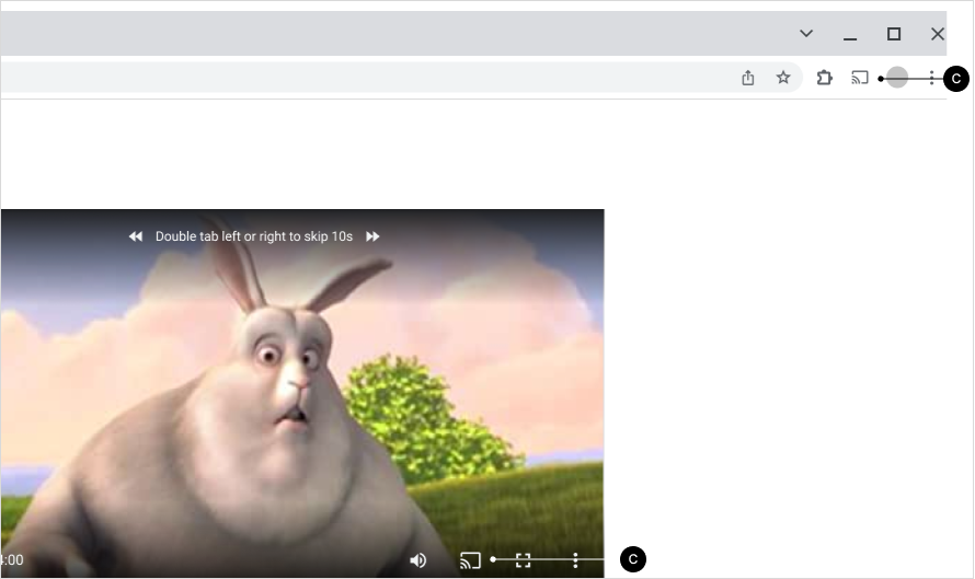 发送方，正在连接到 Chromecast
