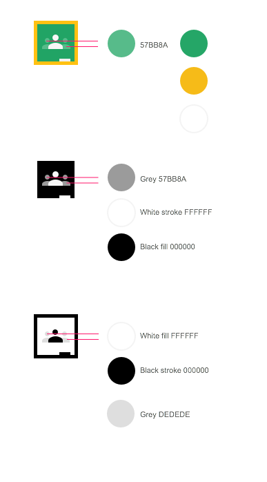 颜色和图标示例