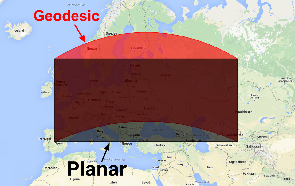 polygone plan géodésique