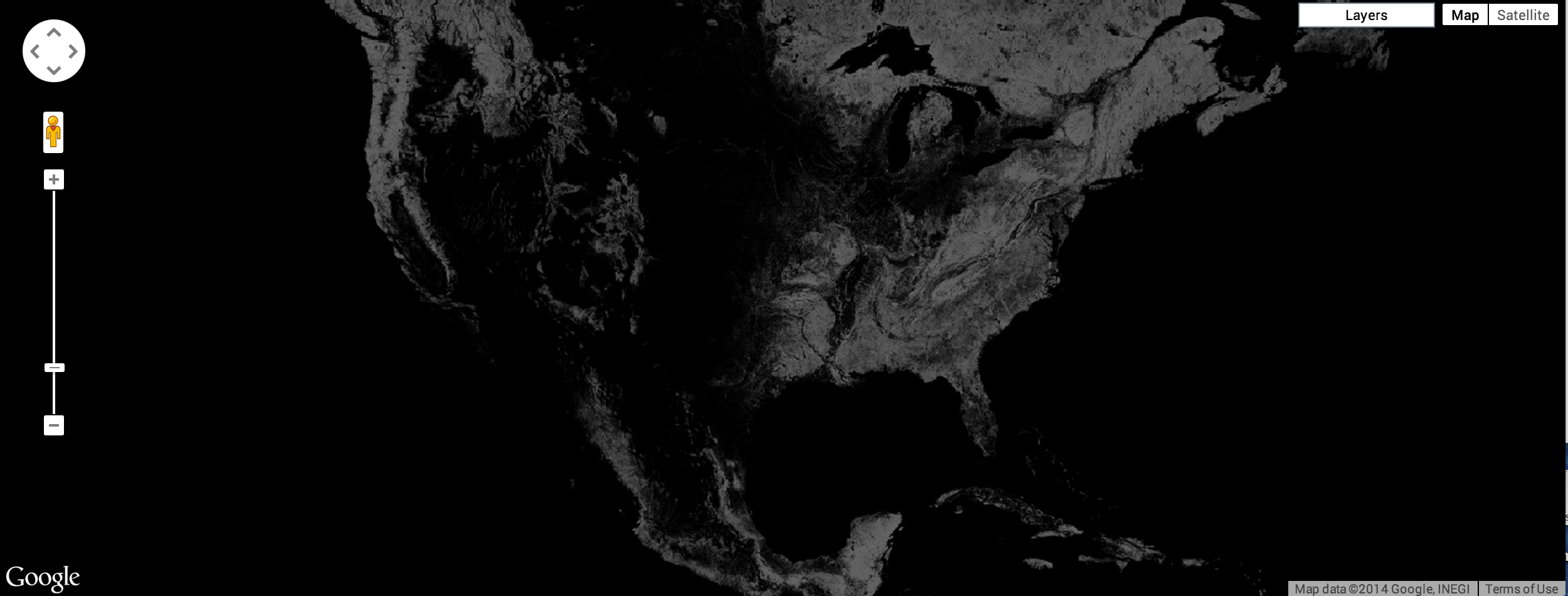 древесный покров в США