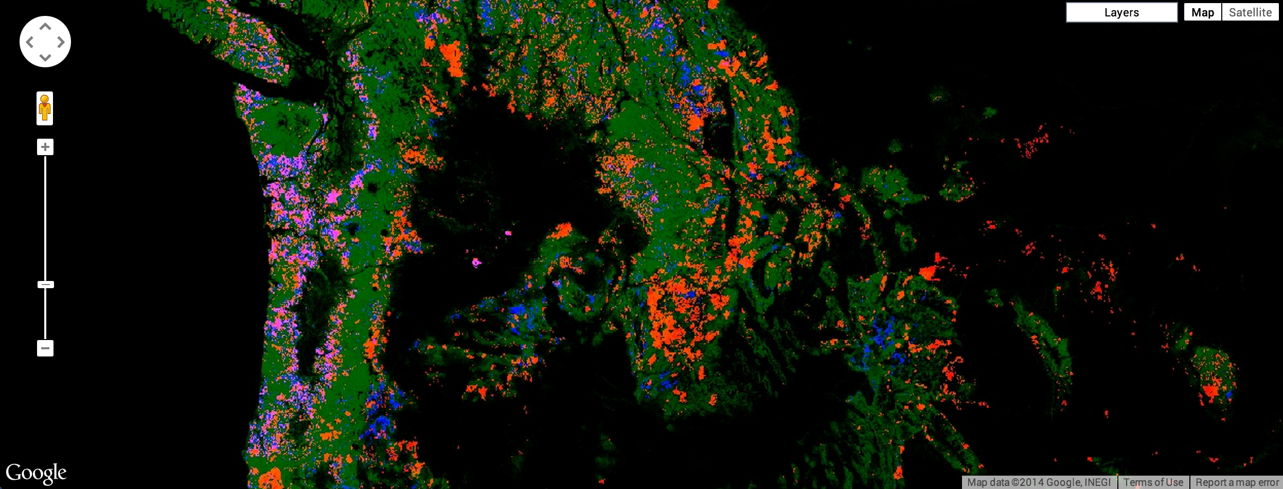 太平洋岸北西部の森林の変化