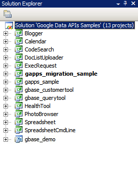 La solución de la API de Google Data