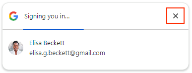 Parcours utilisateur de retour sur une seule session à l&#39;aide de FedCM (avec la connexion automatique activée)