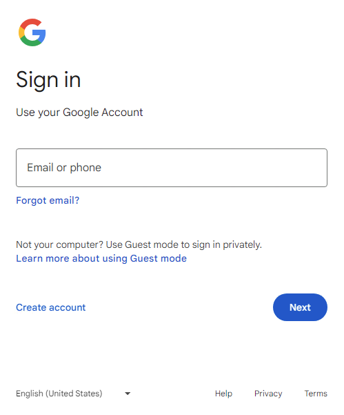 Email account Google