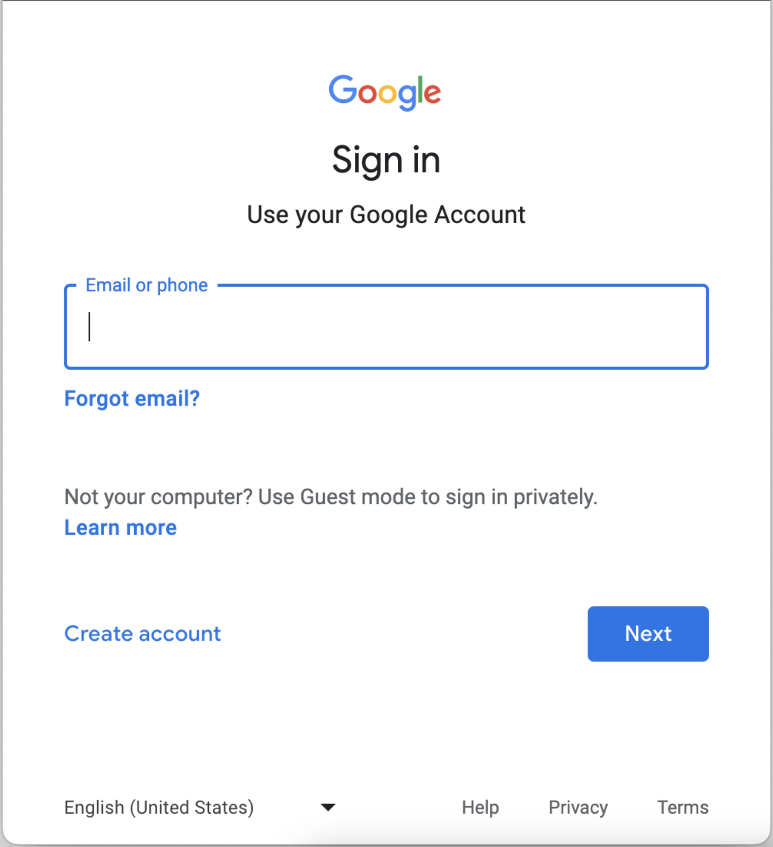 Email Tài khoản Google