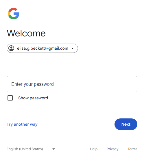 登录 Google 账号