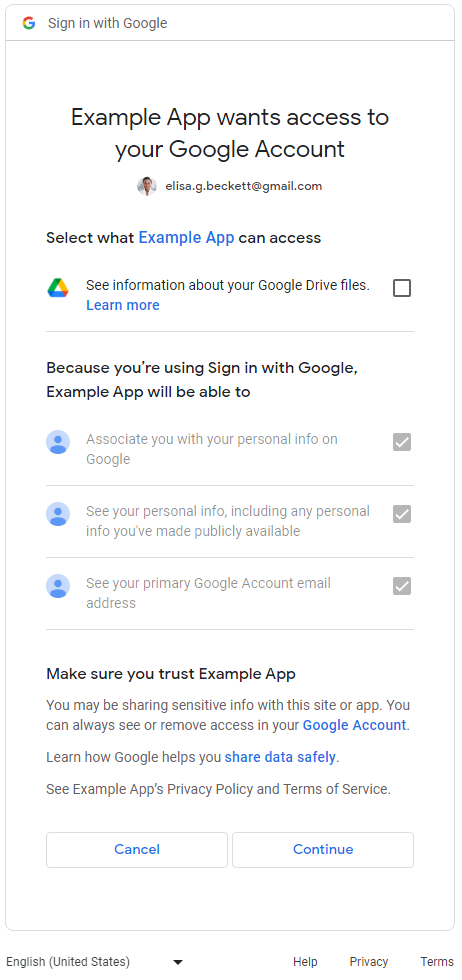 Sign-In and non-Sign-In scopes