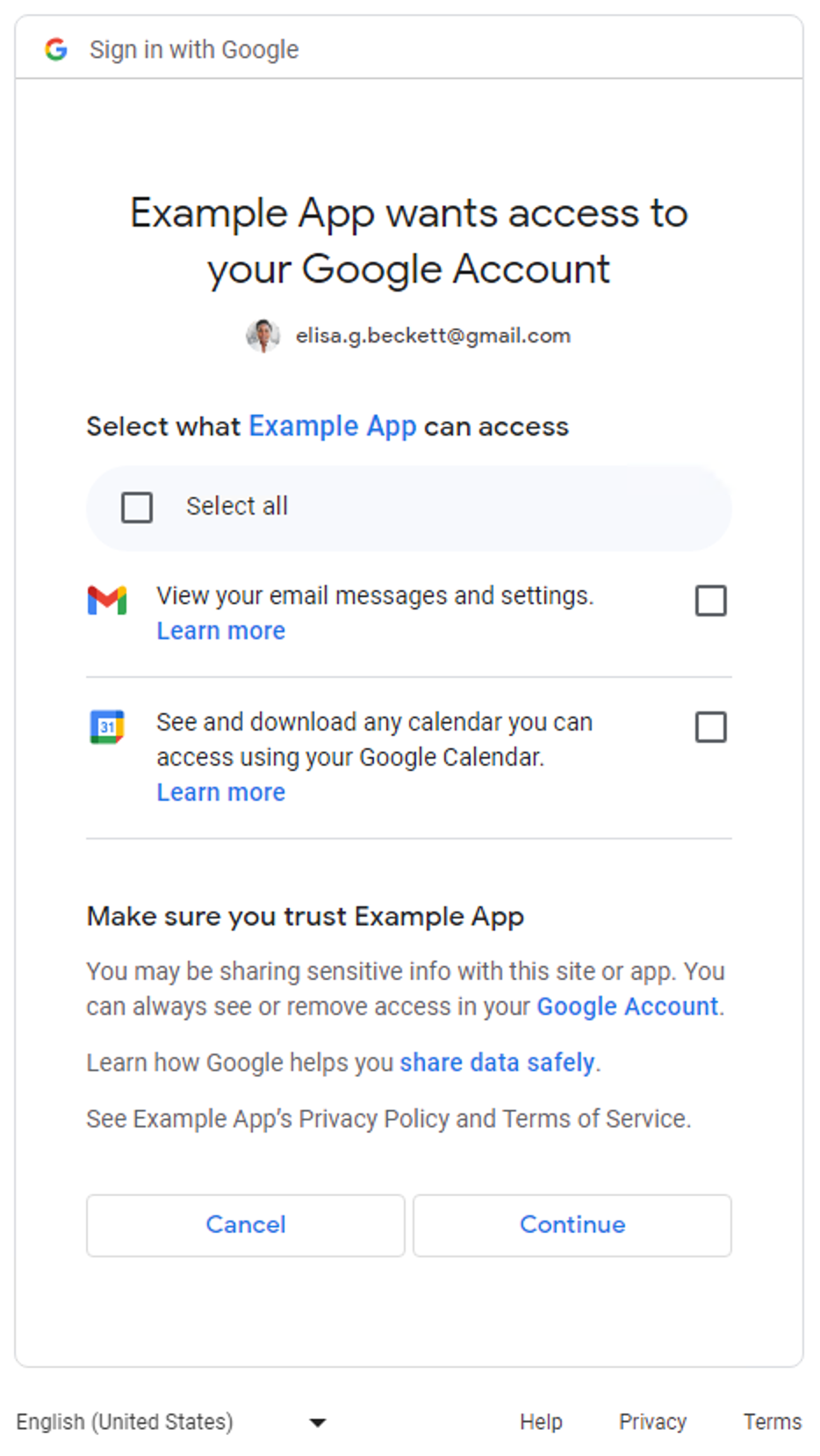 Lebih dari satu cakupan Non-Login