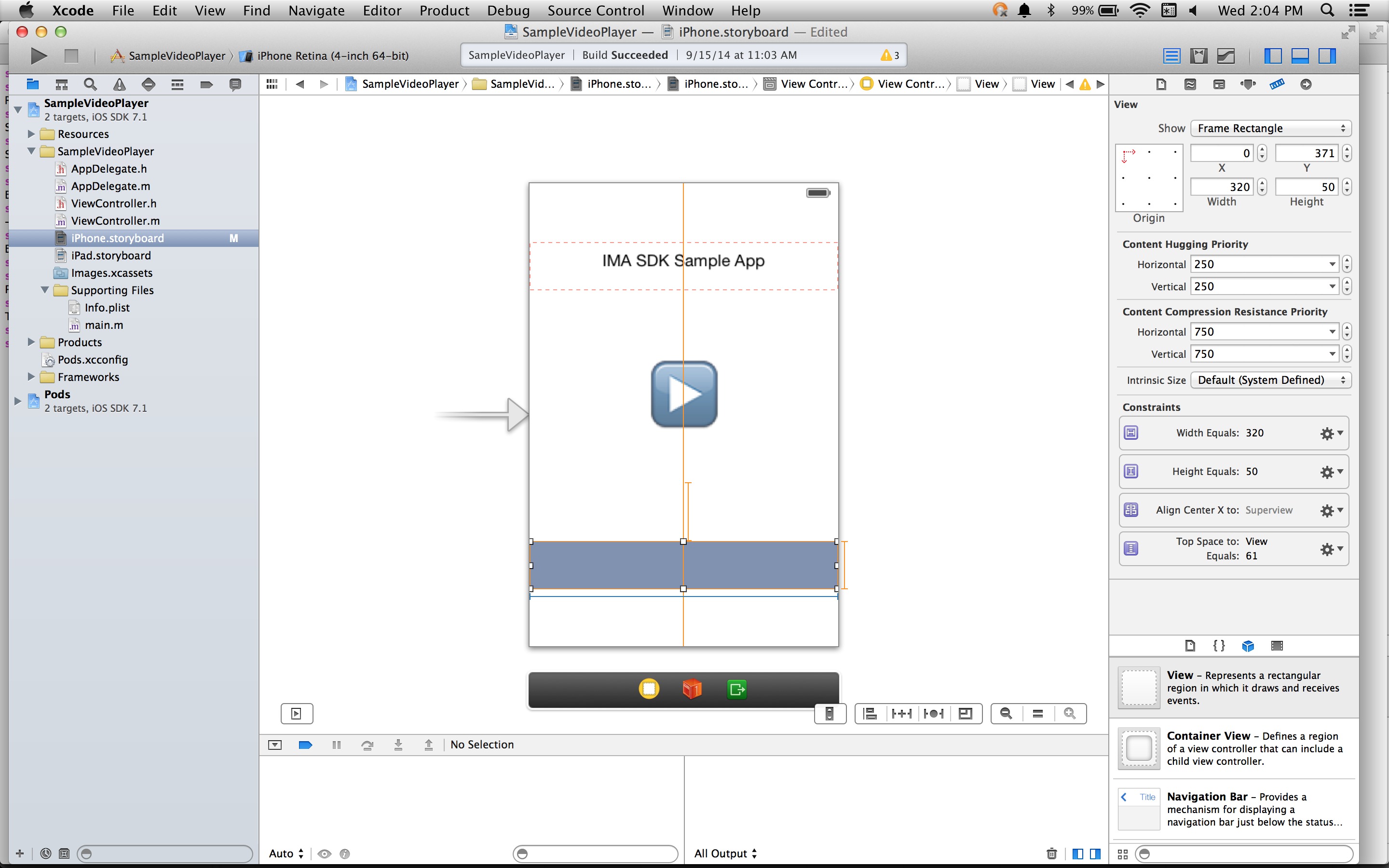 為隨播廣告素材建立 UIView 的圖片。