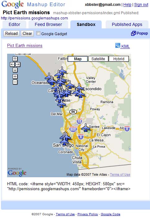 Pict Earth в песочнице