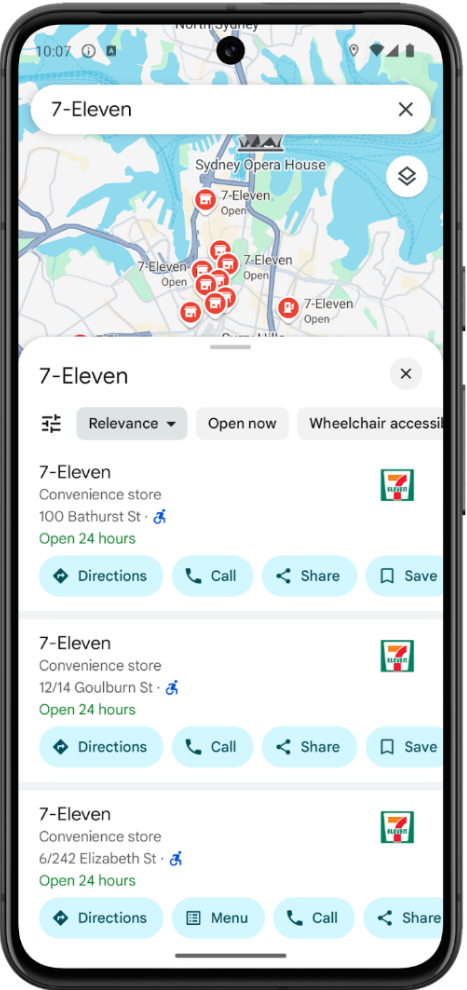 Ouvrir la page "Liste de lieux" sur Google Maps