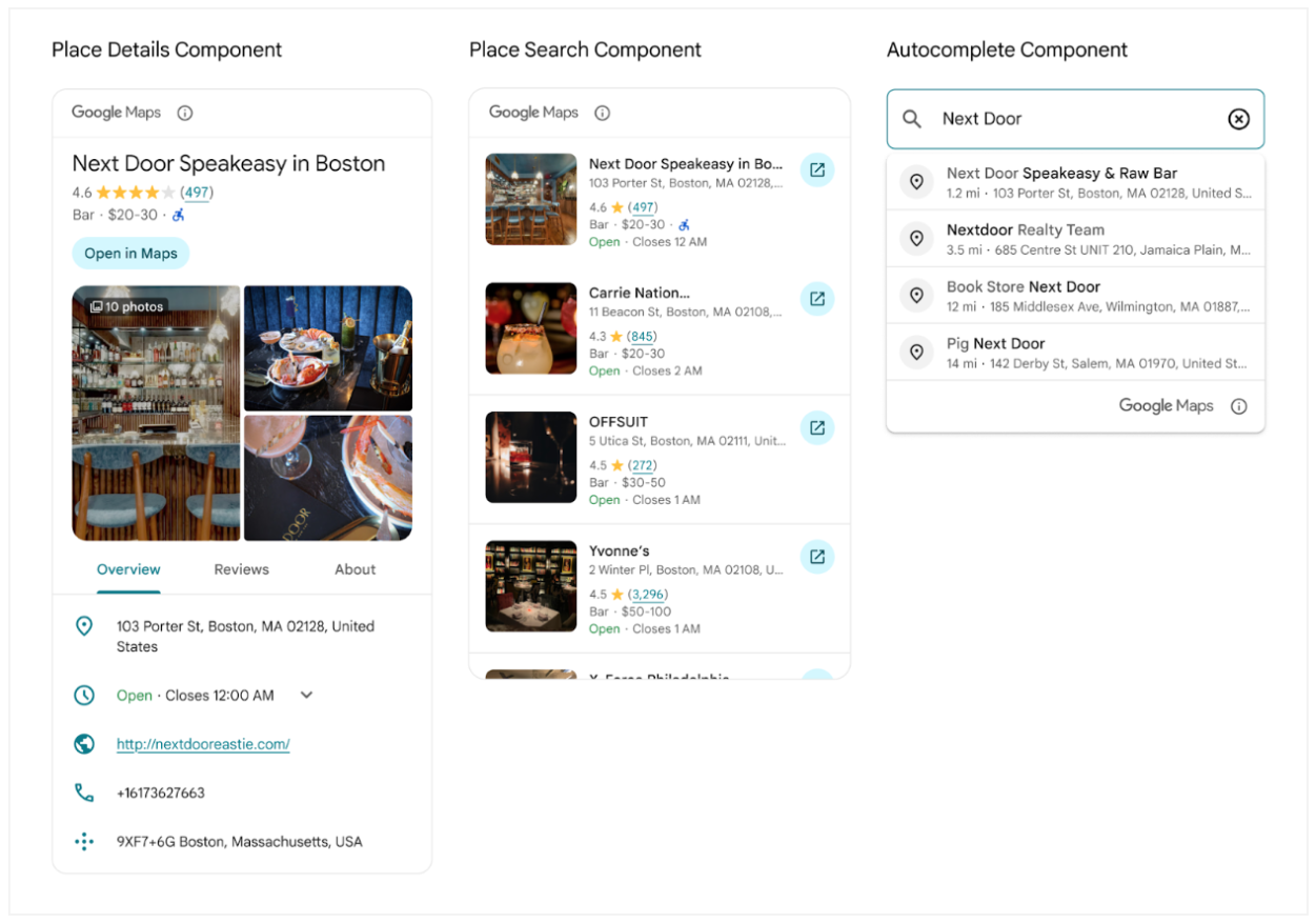 Places UI Kit 组件