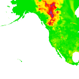 Um bloco de mapa de calor nas coordenadas 0,1.