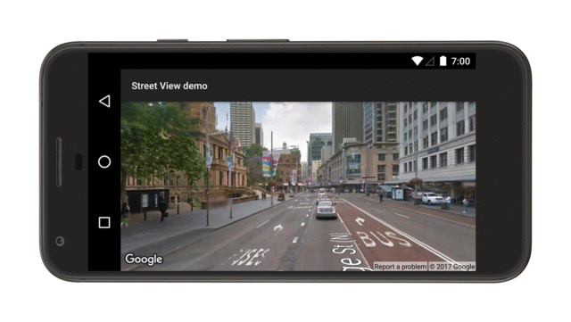 Street View panorama animation demo