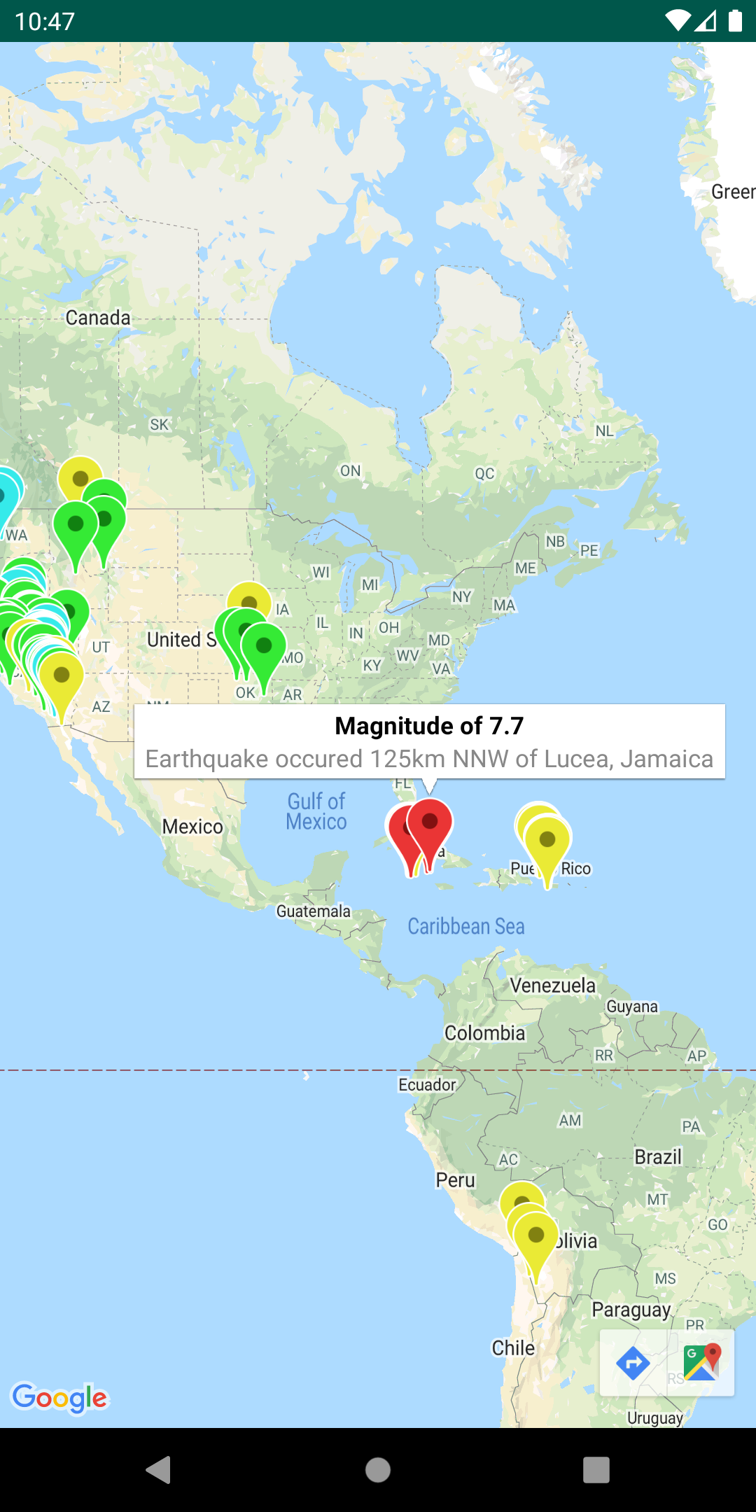 Mapa com uma camada GeoJSON