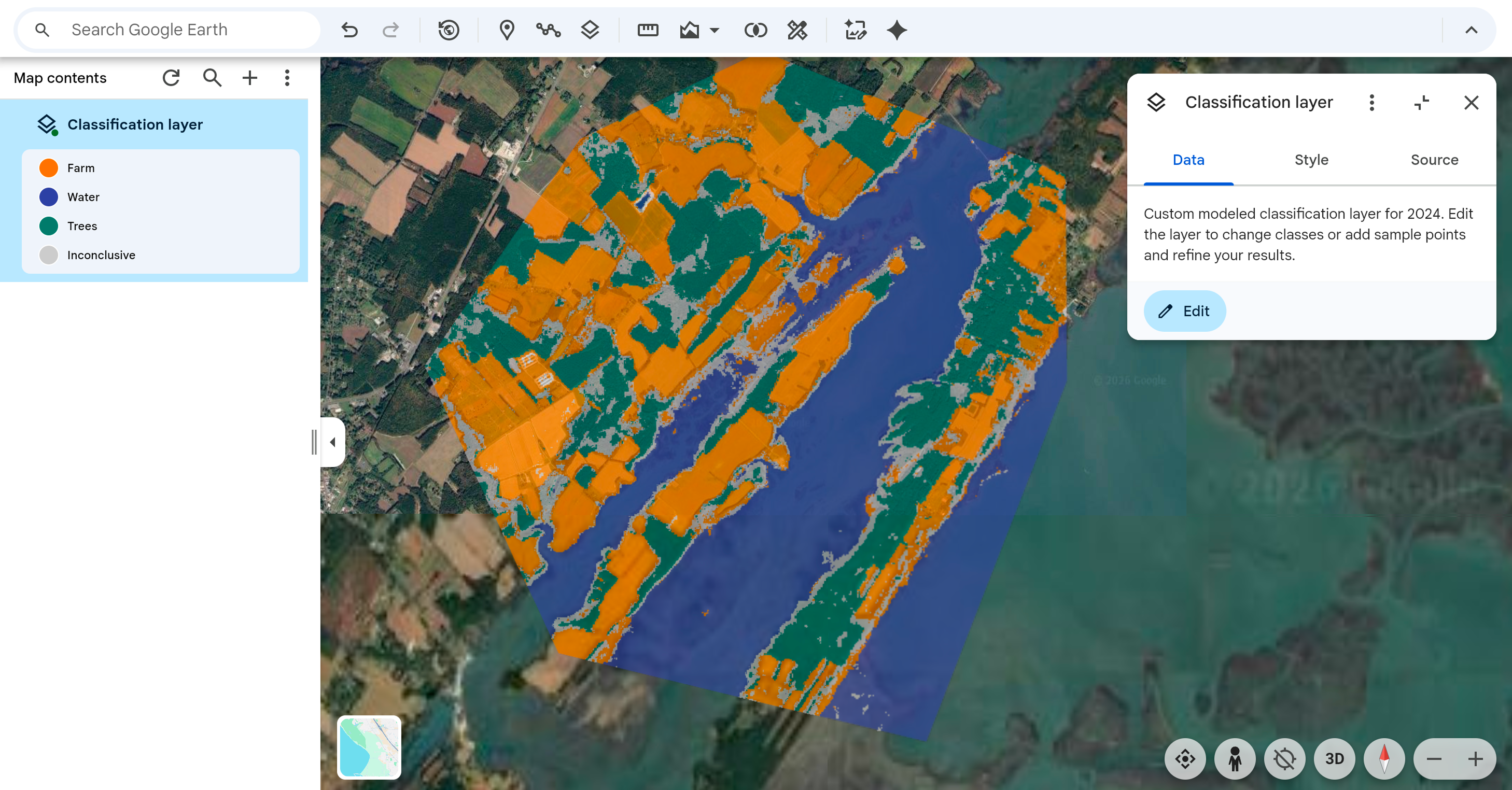مثال على خريطة مكتملة
