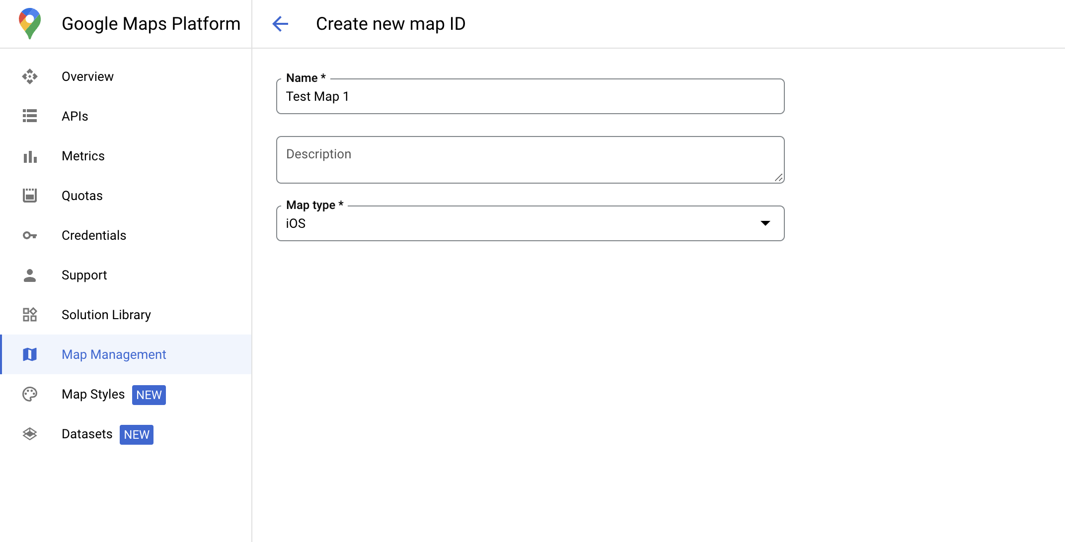 A screenshot of Google Cloud
console