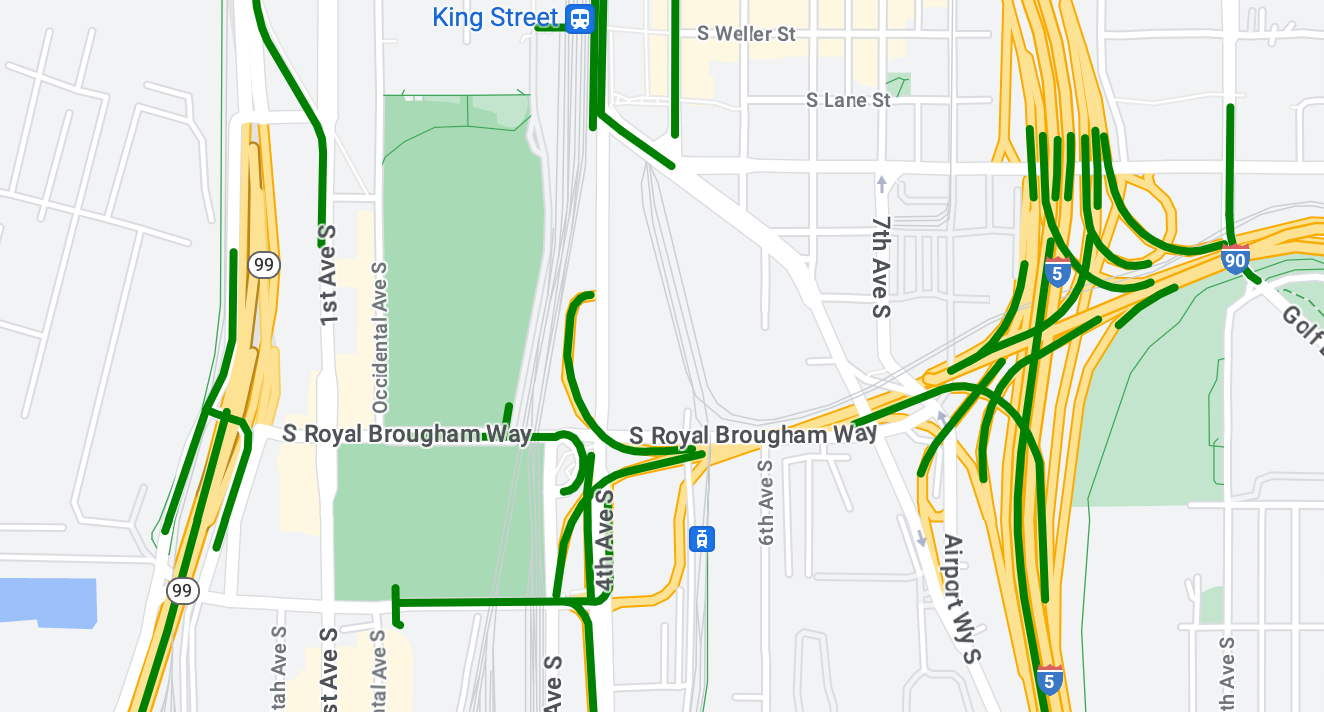 Скриншот, демонстрирующий стилизованные данные полилинии.