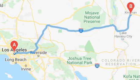 Directions on a map.