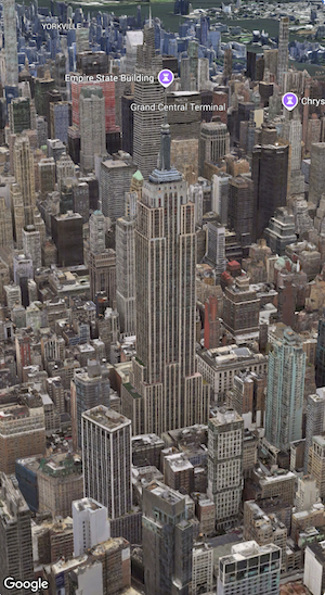 纽约市的基本 3D 地图