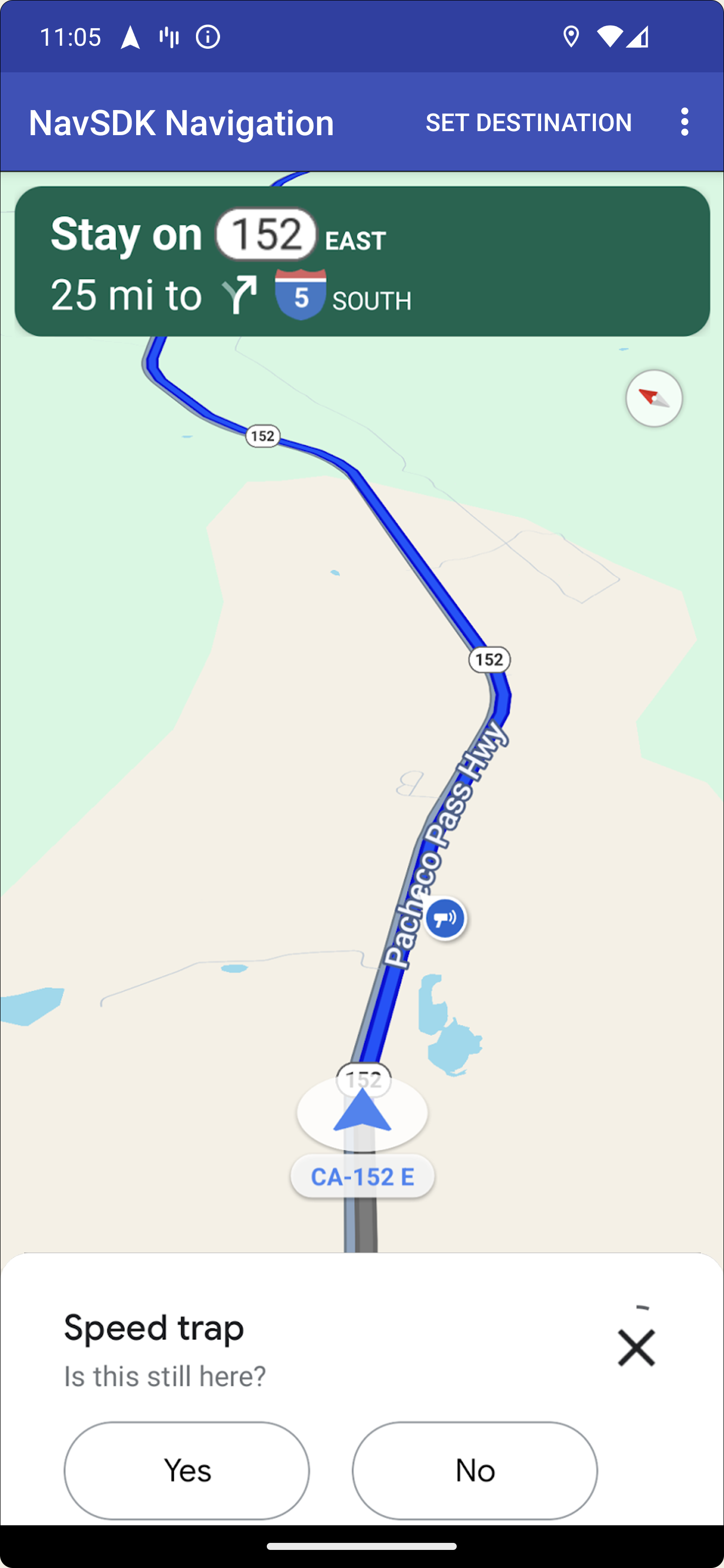 Aktive Navigationsinformationskarte