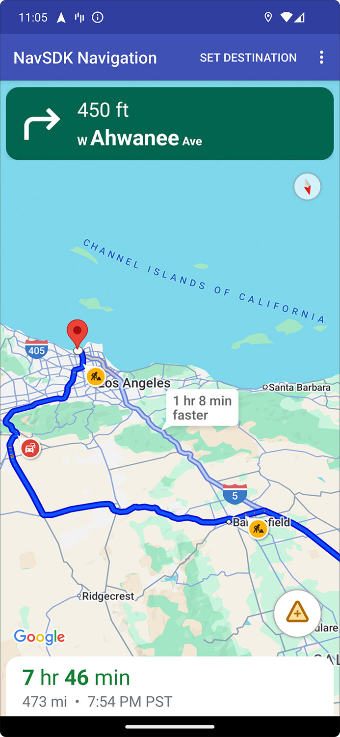Avisos en las rutas