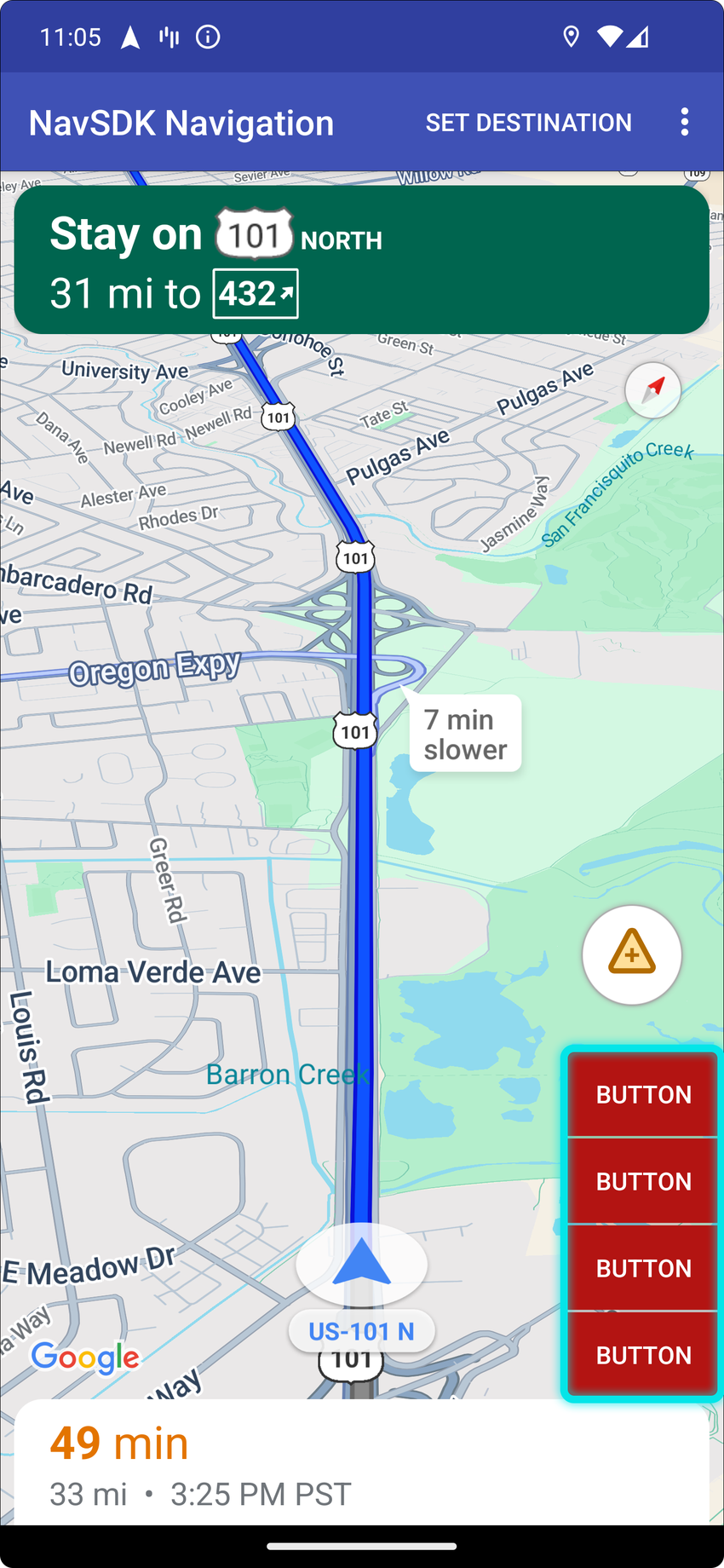 Benutzerdefinierte Steuerposition am unteren Ende für die Hochformat-Ausrichtung.
