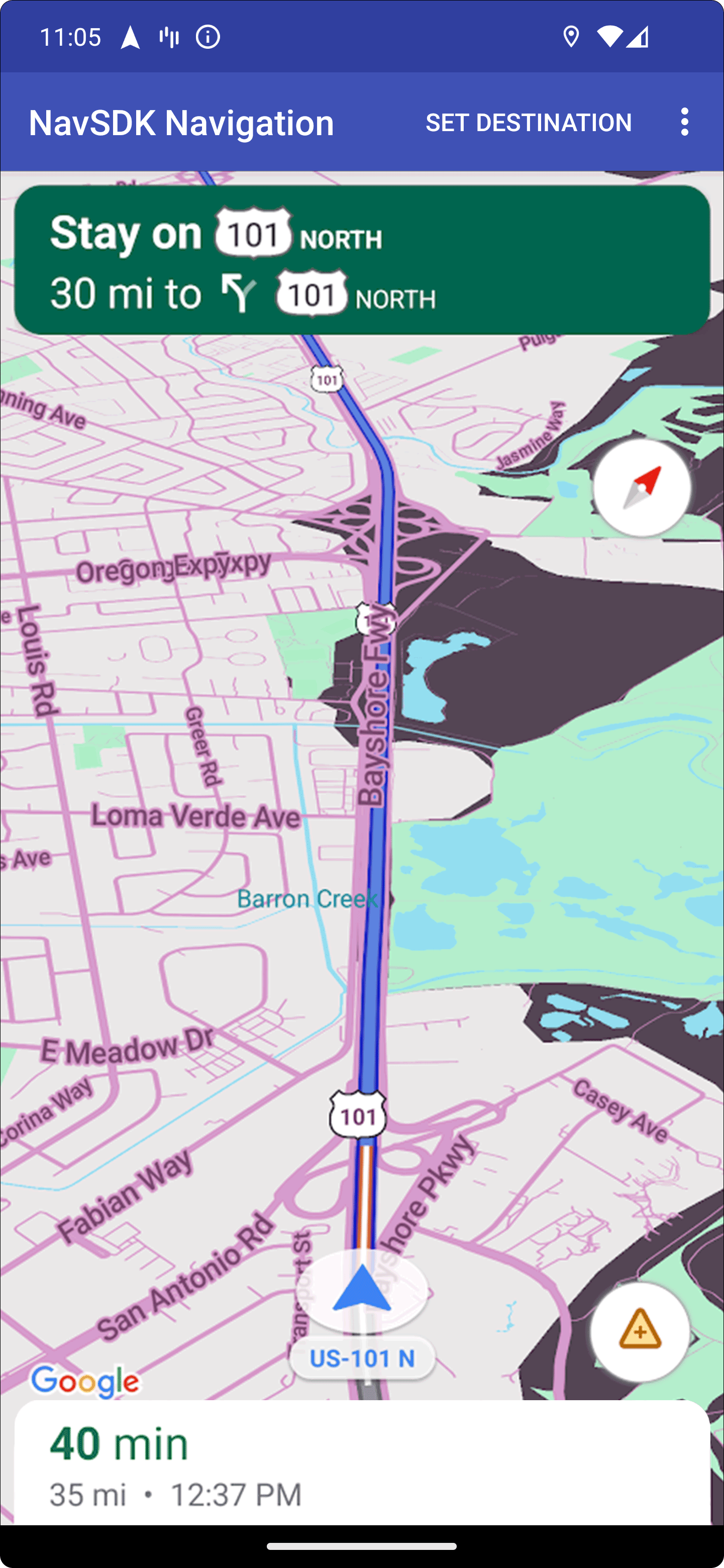 Exemplo de estilo de mapa personalizado 1