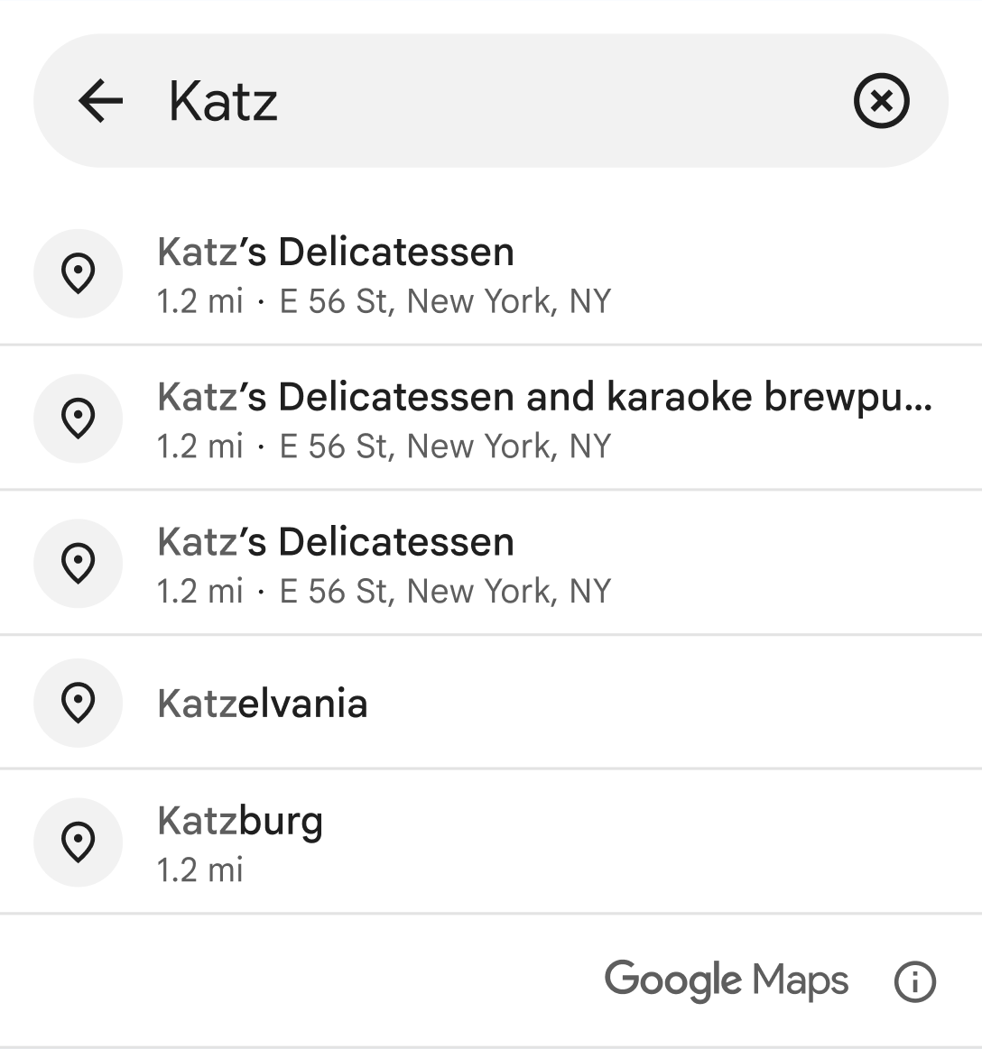 Das „Place Autocomplete“-Widget