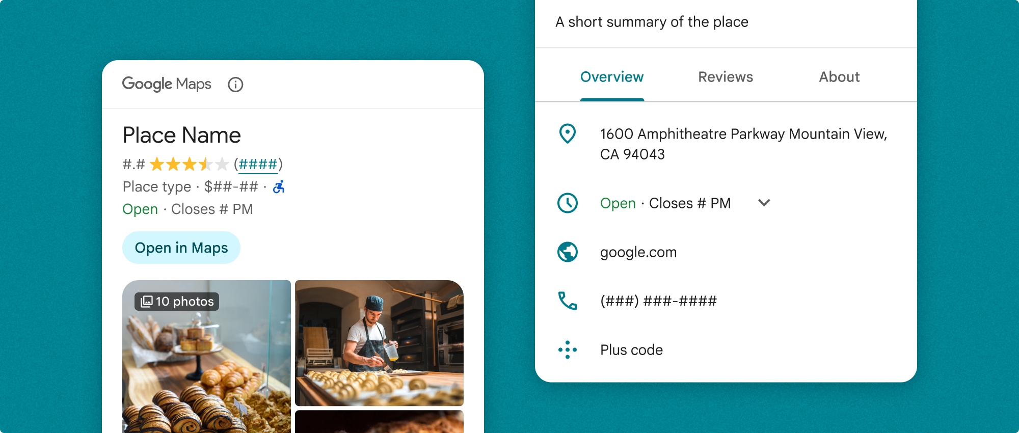 Place Details コンパクト コンポーネント