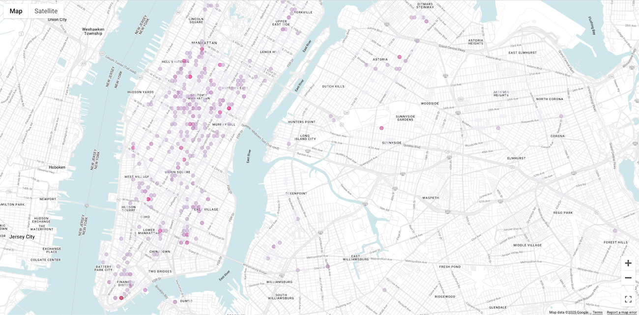 Mappa di densità in BigQuery
Studio