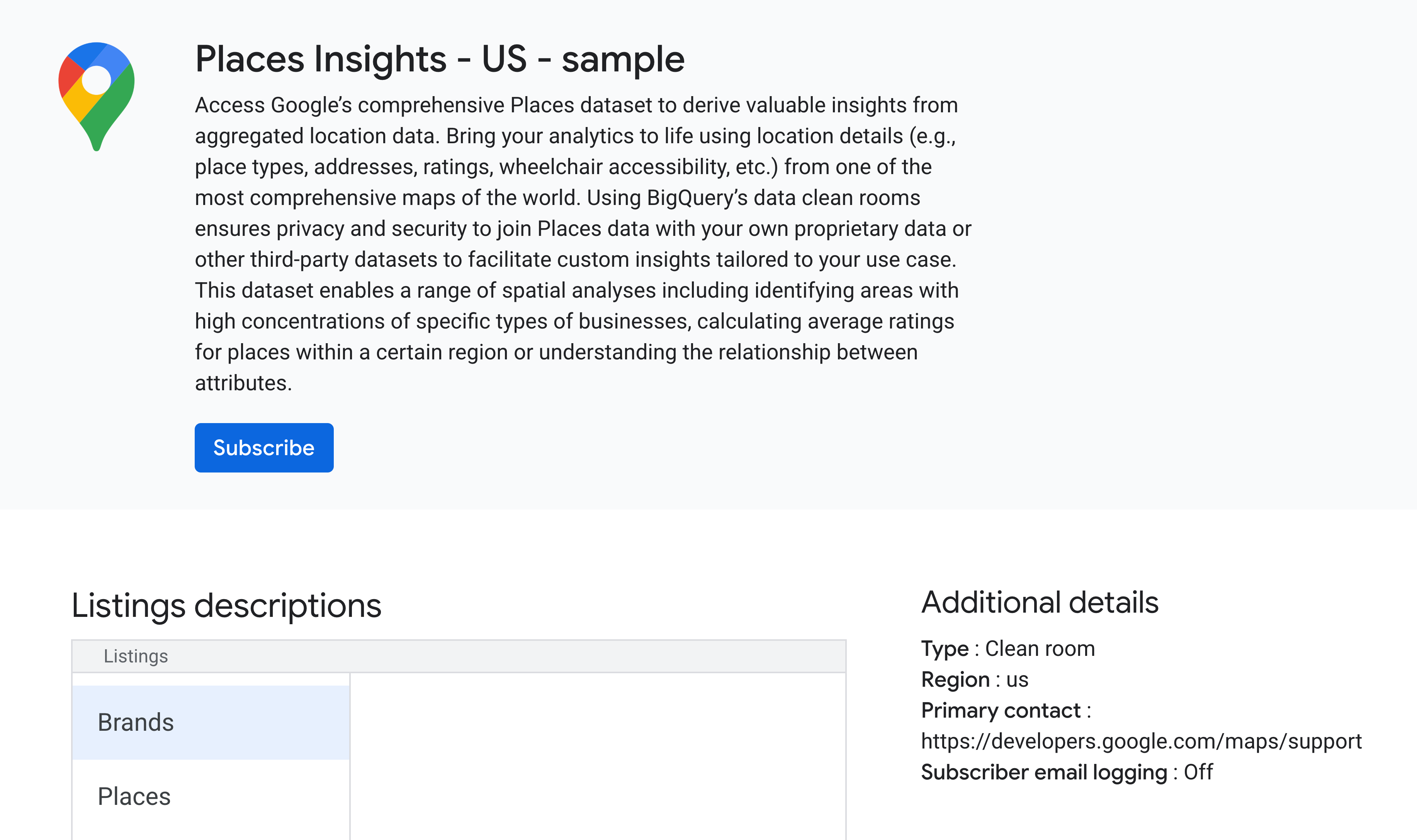 Inscreva-se na data clean room dos Estados Unidos.