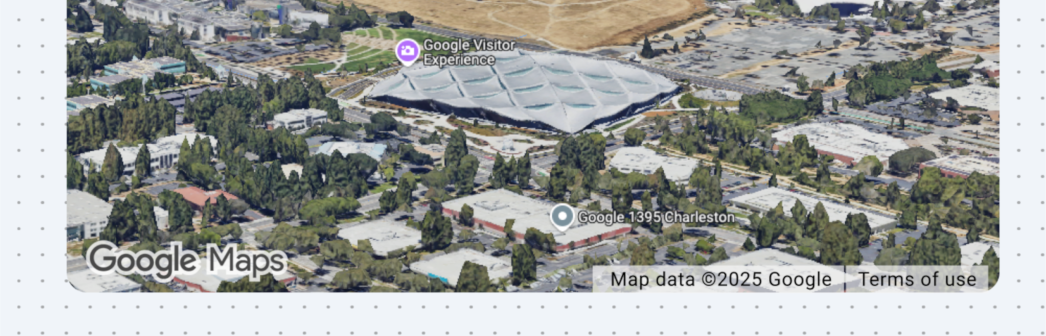 תמונה שעברה עיבוד ומוצגות בה מפות Google וייחוסים של נתונים של Google