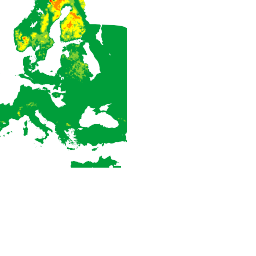 مثال على مربّع خريطة التمثيل اللوني باستخدام خريطة TREE_UPI