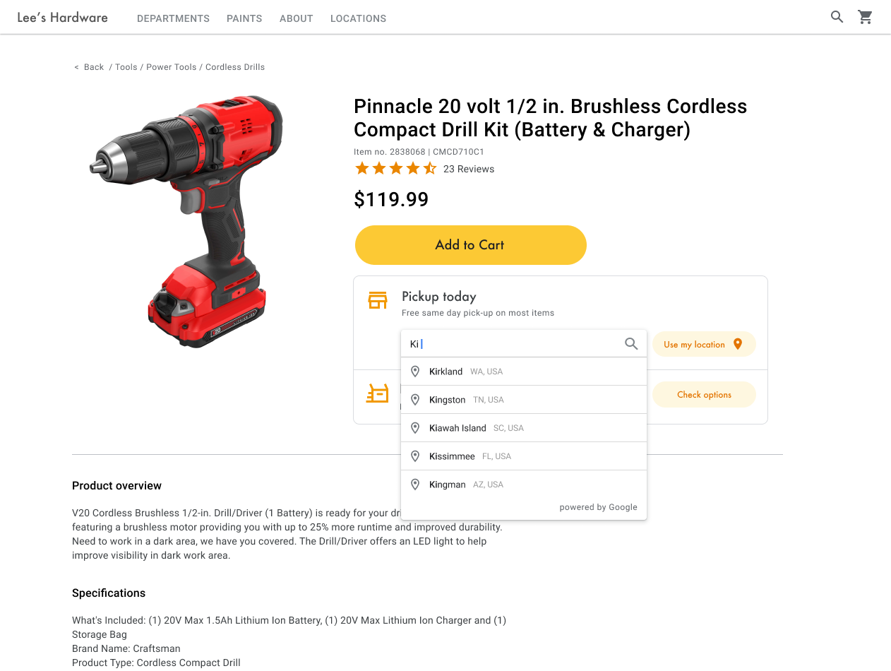 Recurso de preenchimento automático de endereços