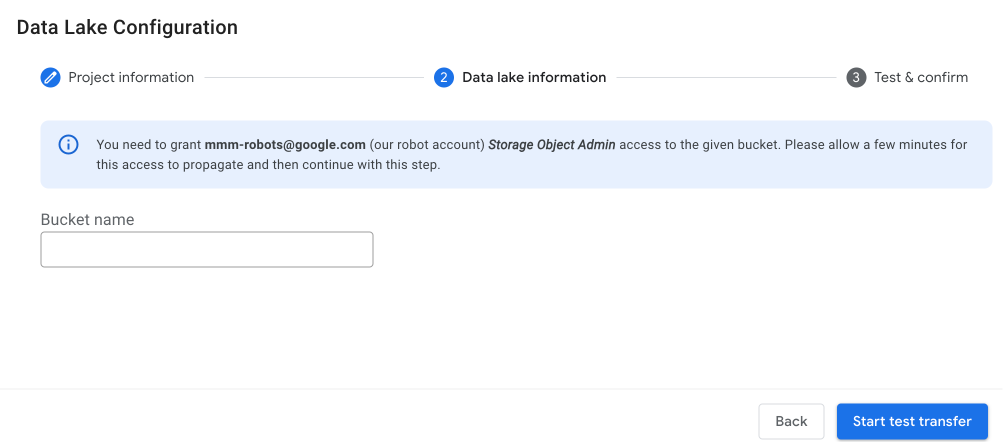 配置存储桶名称