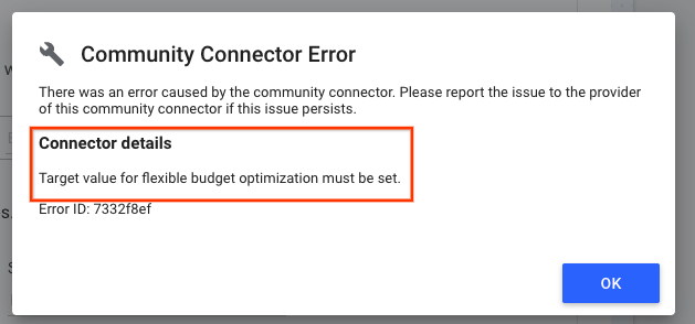 社区连接器错误详情