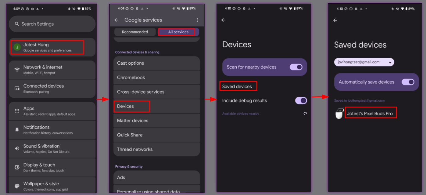 この画像は、説明されているメニューに移動する方法を示しています。