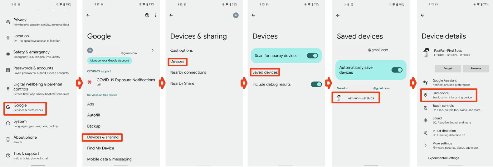 Pokazuje, jak przejść do opisanego menu.