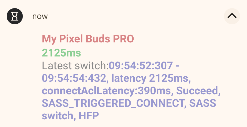 Figure 3: This shows the 'switch latency notification' message. Figure 3: This shows the 'switch latency notification' message.