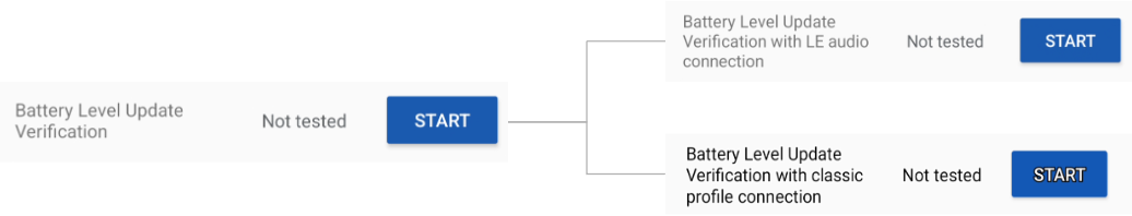 Quy trình kiểm thử sẽ thay đổi thành LE Audio trên Android 14 trở lên, trong khi sử dụng BLE CLassic trên Android 13 trở xuống. Quy trình kiểm thử sẽ thay đổi thành LE Audio trên Android 14 trở lên, trong khi sử dụng BLE CLassic trên Android 13 trở xuống.
