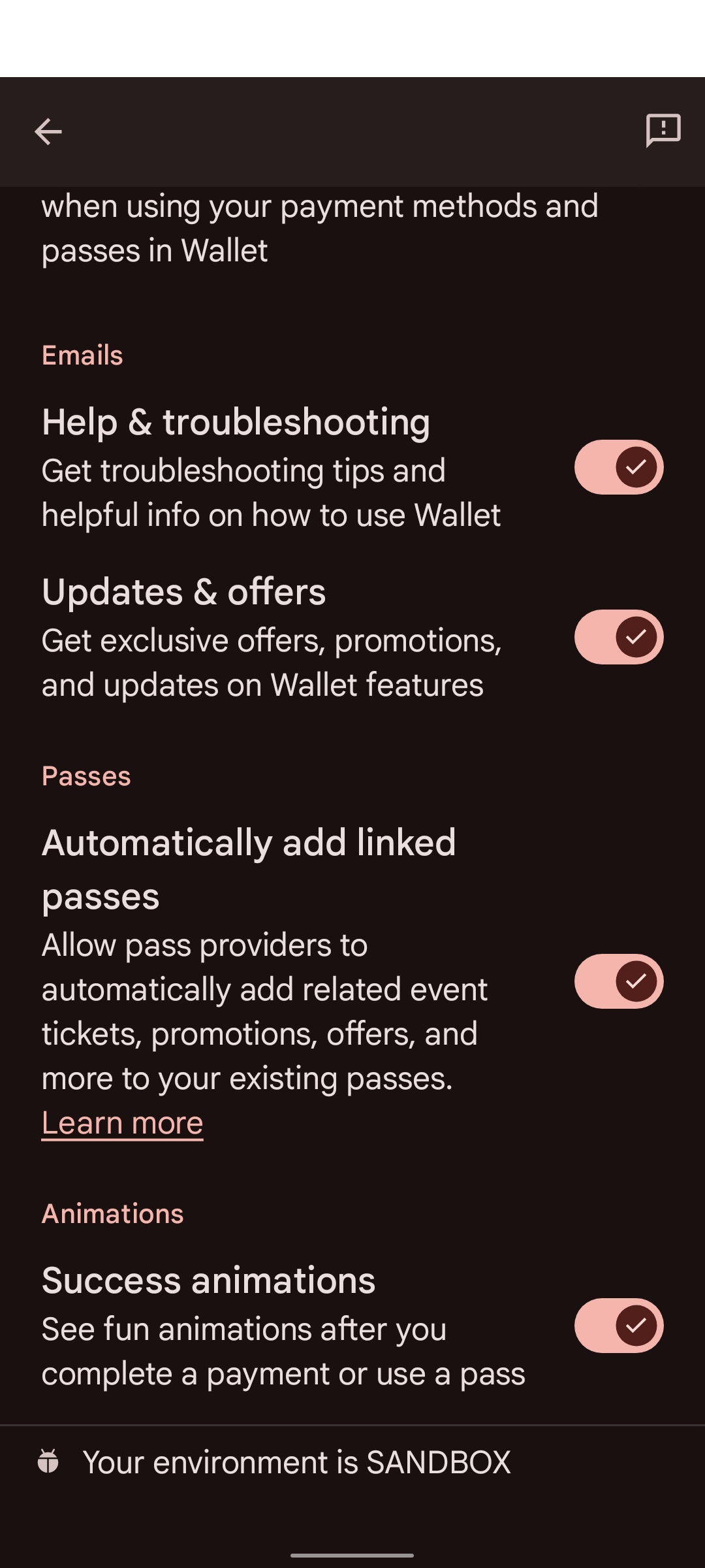 Modo de zona de pruebas